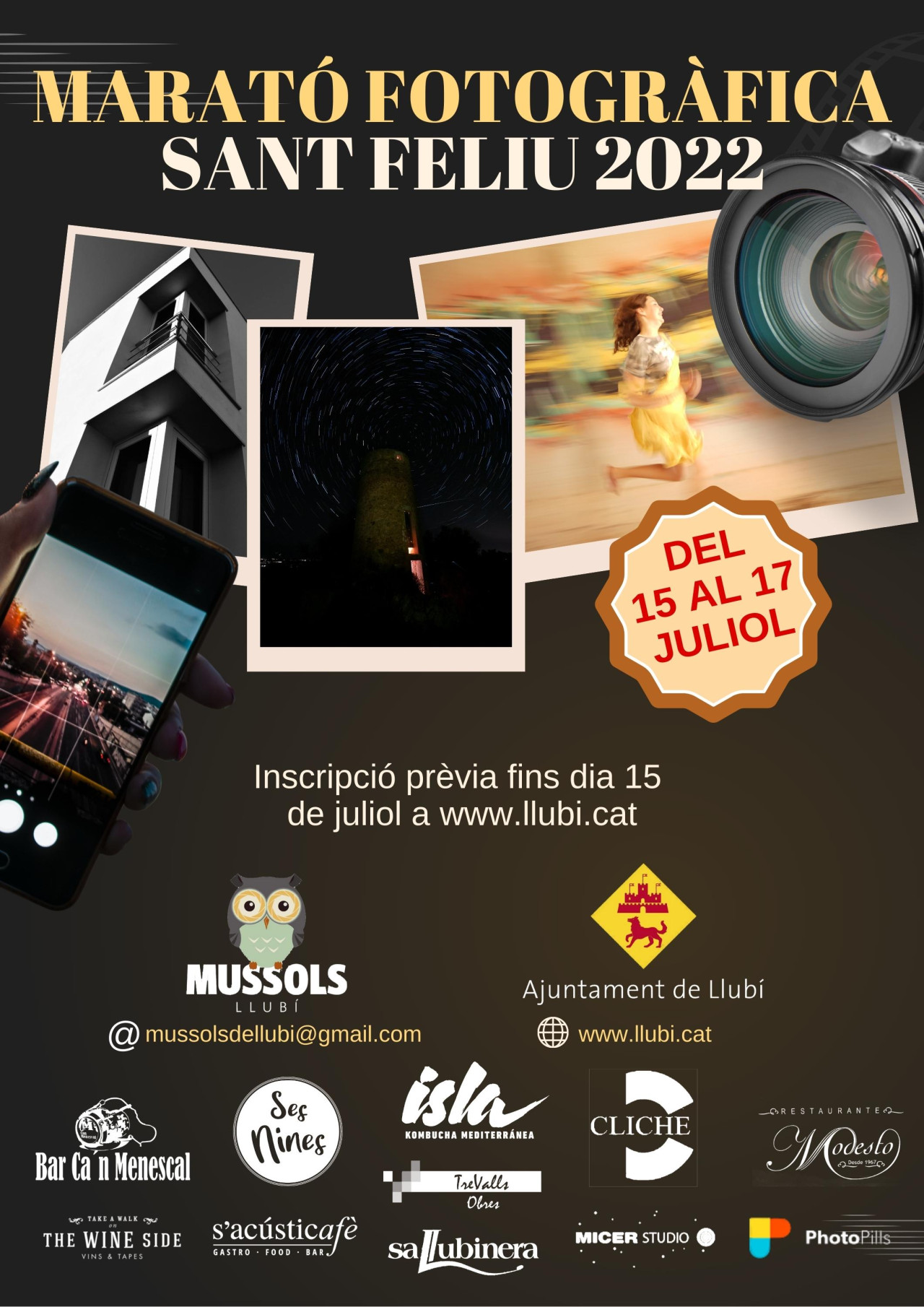 Projecció de les fotografies de la  MARATÓ  FOTOGRÀFICA